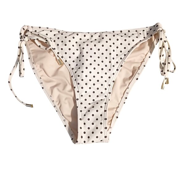 NEW Peony Polka Dot Side Tie Bikini Bottoms Biscotti Size 6 Adjustable Tie Sides - Picture 4 of 10